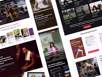 Revamping User Interface for Fitness Website