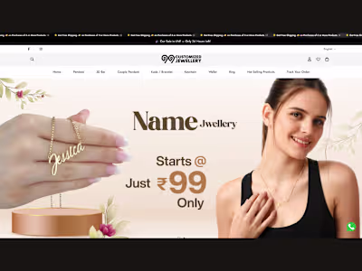 Shopify Jewelry Store Design & Development