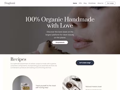Website Design | Stagioni | Natural Self-care products