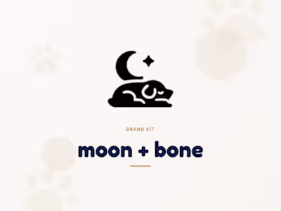 moon + bone - Pet Care Brand Kit