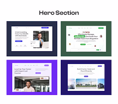 Been playing around with hero section concepts lately — test...