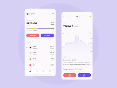 Assets trading app