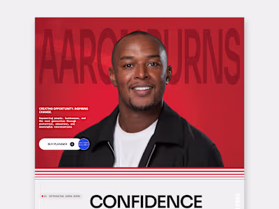 Aaron Burns – Framer Personal Brand Landing Page