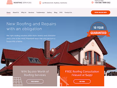 WordPress Website Development for a Roofing Company