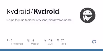 GitHub - kvdroid/Kvdroid: Some Pyjnius tools for Kivy-Android d…