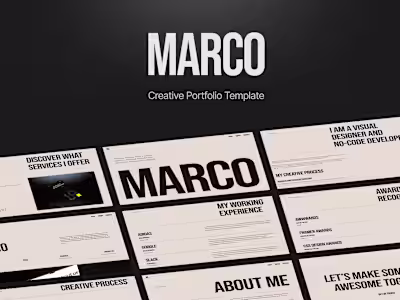Marco - Portfolio Framer Website Template