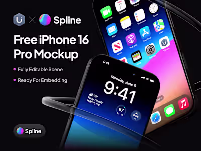 iPhone 16 Pro - Spline Mockup