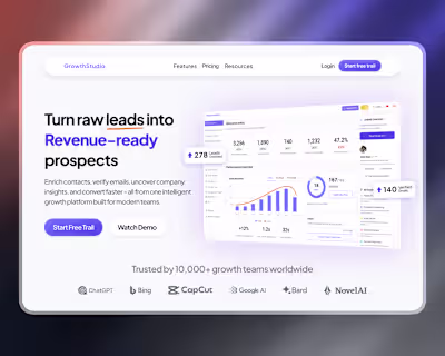 Designed a hero section for
