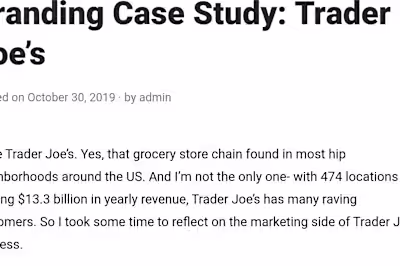 Trader Joe's Branding Case Study