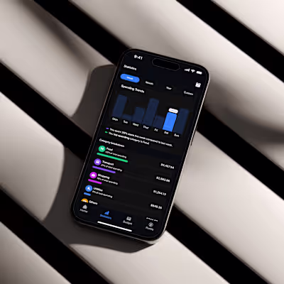 Dashboard and statistics screens focused on balance visibili...
