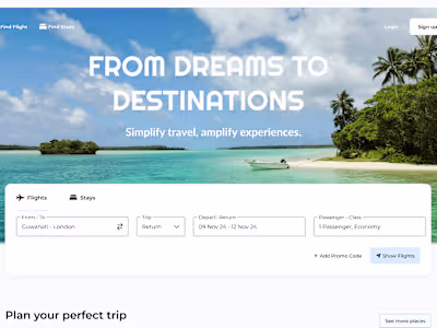 Airline booking platform with admin panel