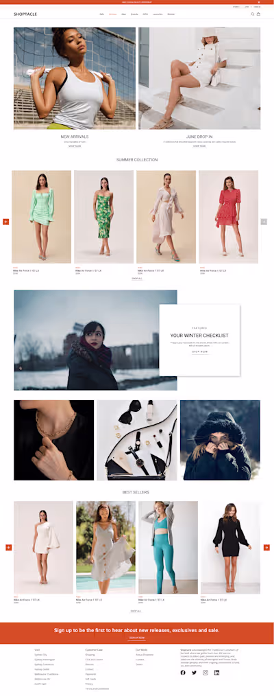 Shoptacle - Shopping website on Behance