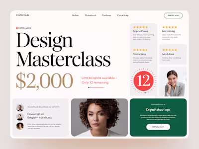 High-Ticket Course Sales Page Landing page for a $2,000 desi...