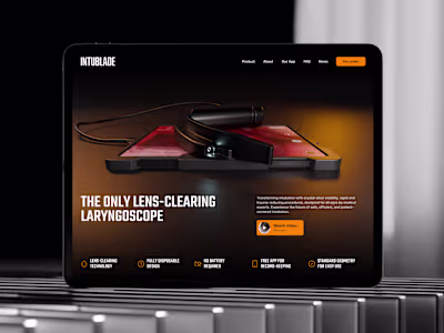 Modern Medical Website for Intublade (Framer + design)