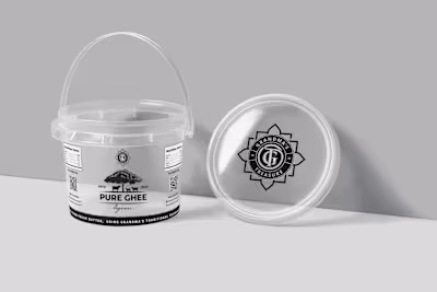Logo & Ghee Bucket Packaging Design for Grandma’s Treasure
