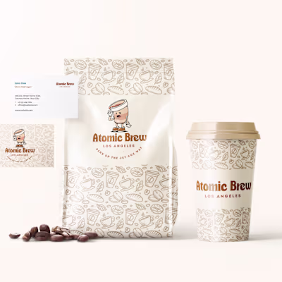 Atomic Brew — Complete Coffee Brand Identity