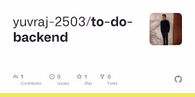 GitHub - yuvraj-2503/to-do-backend