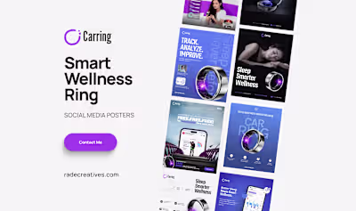 Smart Wellness Ring Social Media Campaign Poster Design