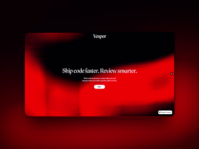 Vesper Waitlist Page Design