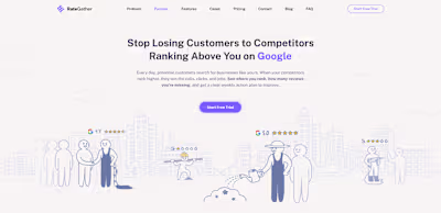 Landing Page Design for RateGather