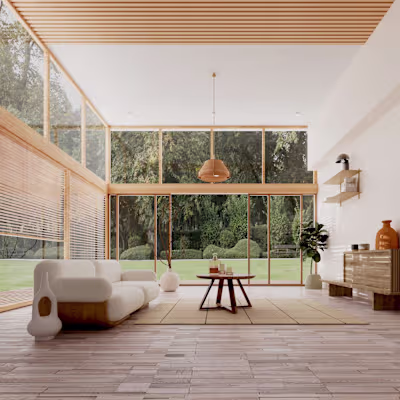 Japandi style renders. Modelled with