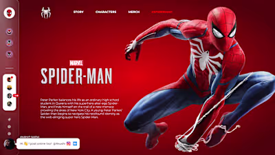 Marvel Inspired UI Screens
