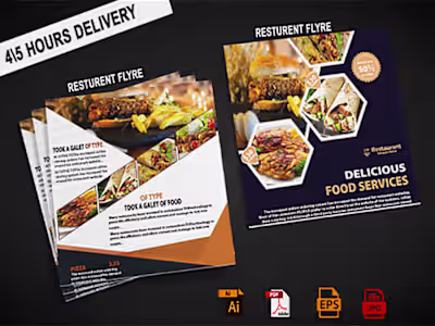 UNIQUE AND ATTRACTIVE RESTURENT FLYRE & MENU DESIGN