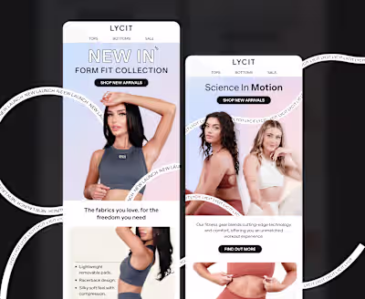 LYCIT Form Fit Collection Email Campaign