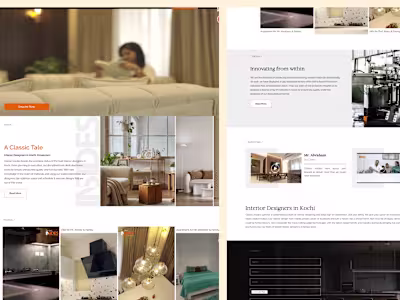 Website For a Interior Design Company
