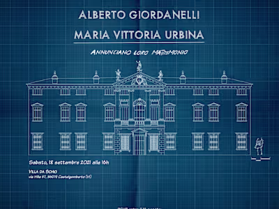 Wedding invitation for architects