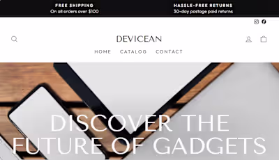 Designed a modern, responsive Shopify store for a gadget bra...