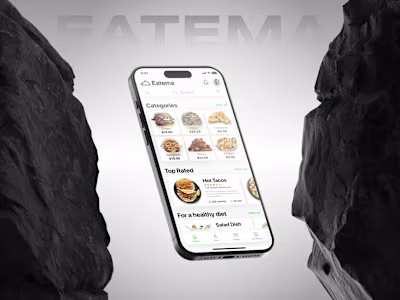 EATEMA Food Delivery App | UI/UX & Presentation