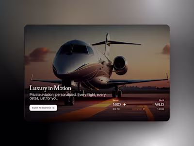 FirstClass UI – Aviation Hero Concepts