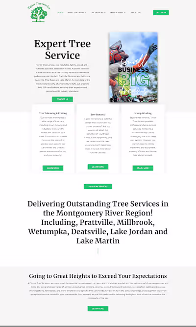 Website Redesign for Tree Service Company