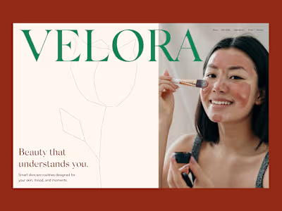 VELORA is a concept for a personalized skincare experience t...
