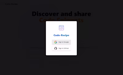 Code Recipe Platform