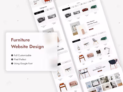 Furniture Website Design: Redefine Your Living Space