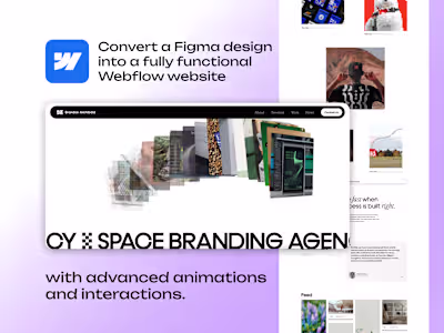 Webflow Website Development with advanced
