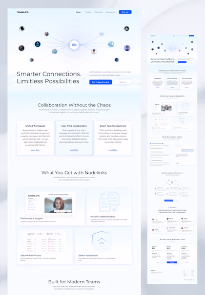 Personal project: landing page for NodeLink Do share your th...