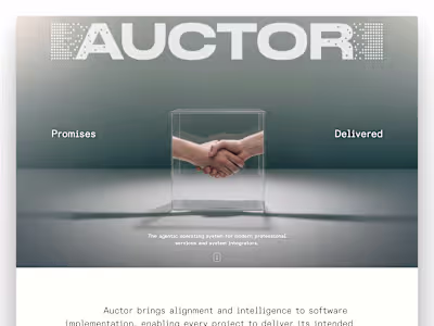 Auctor - Website Development in Framer