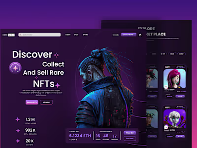 NFT Market Place Web Design