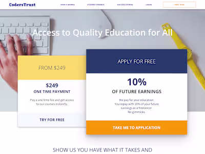 Web Design for Online Learning Platform