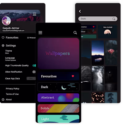 Wallpaper app UI/UX design