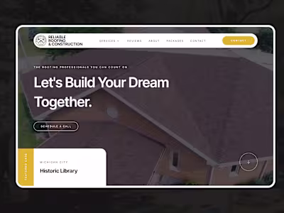 Reliable Roofing and Construction Webflow Redesign