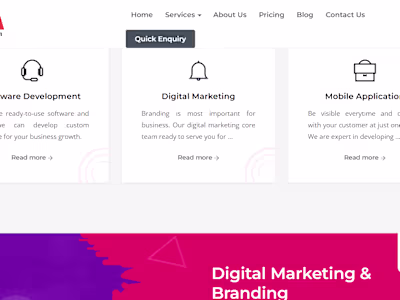 website devlopment for digtal Assam pvt ltd