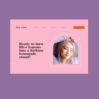 Playful and feminine website design
