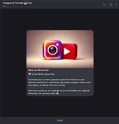 YouTube and Instagram Video Downloader Telegram Bot