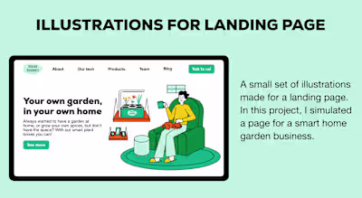 Home Garden Landing Page - illustrations