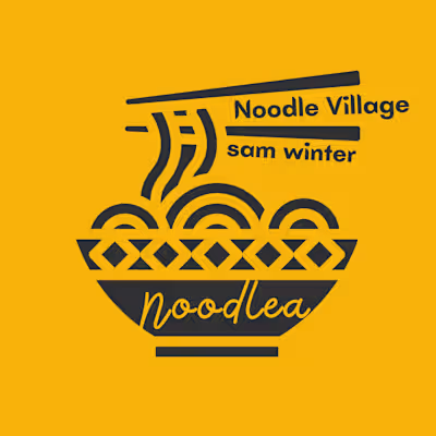 Noodle Village Sam Winter Branding Logo Design Project 
