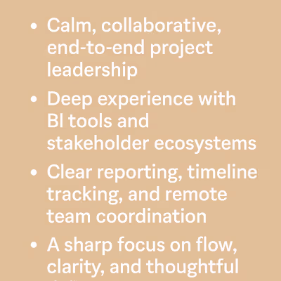 Project Manager- Qlik TCO optimization